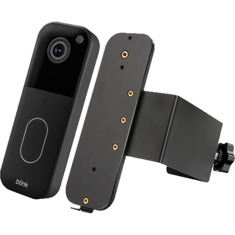 Support pour Sonnette Blink, Fixation sans Perçage, Pince de Porte Antivol avec Plaque Arrière en Plastique (1/5)