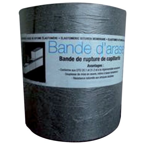 Membrane d'étanchéité contre les remontées capillaires BANDE D'ARASE 10m x 0,20m (1/2)