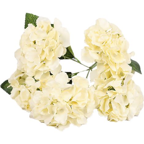 Bouquet De Fleurs Artificielles En Soie Beige Pour Décoration Maison Mariage Fête - 1 Pièce (1/2)