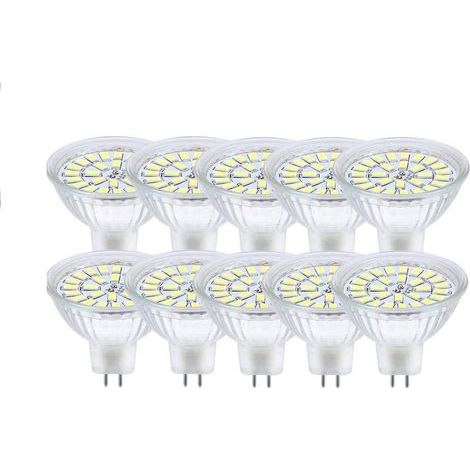 GU5.3 LED-Lampe, Kaltweiß 6000K, MR16 LED 12V 3W, entspricht 30W Halogen, nicht dimmbare LED-Spotlampen, 10er-Pack [Energieklasse F] (1/5)