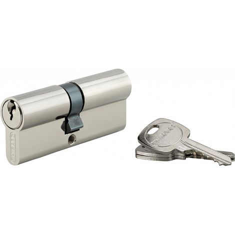 Cylindre de serrure double entrée STD UNIKEY (achetez-en plusieurs, ouvrez avec la même clé), 35x40mm, 3 clés, nickelé - THIRARD