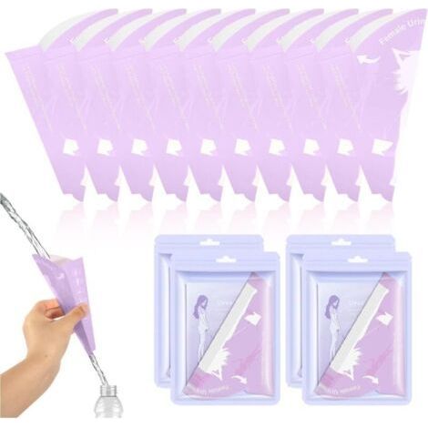10x18.5cm Urinoir Femme Portable Jetable, 40 Pieces - Materiau Etanche Securise pour Camping/Voyage - Design Compact (1/5)