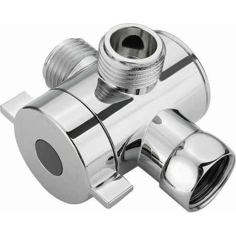 1/2 3-Wege T-Duschumlenkadapter, Umlenkventil am Arm des Badewannen-Duschkopfes montiert