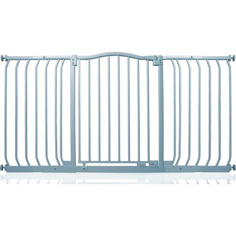 Safetots Barrière De Sécurité Supérieure Avec Design Courbé, Barrière De Sécurité À Pression, 143cm - 152cm, Gris Mat