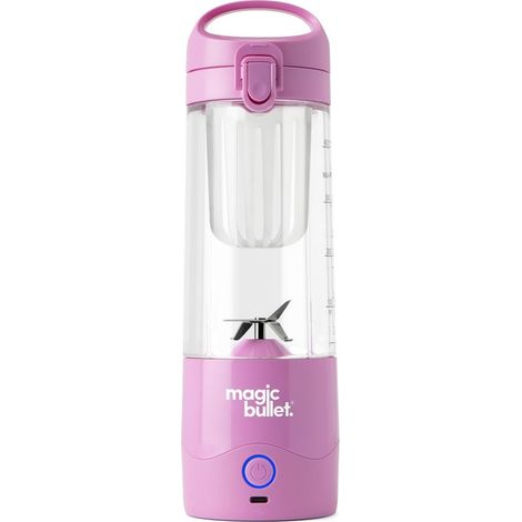 blender portable léger tasse tritan sans BPA 475ml mini blender avec lame en acier inoxydable 4 points blender nomade chargeur USB-C plus de 15 cycles avant recharge, magenta (1/5)