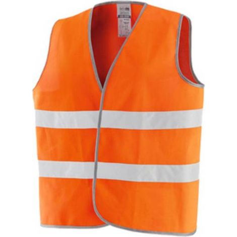 GILET ALTA VISIBILITA ARANCIO OMOLOGATO