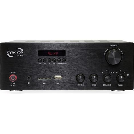Amplificateur compact DYNAVOX VT-80, noir