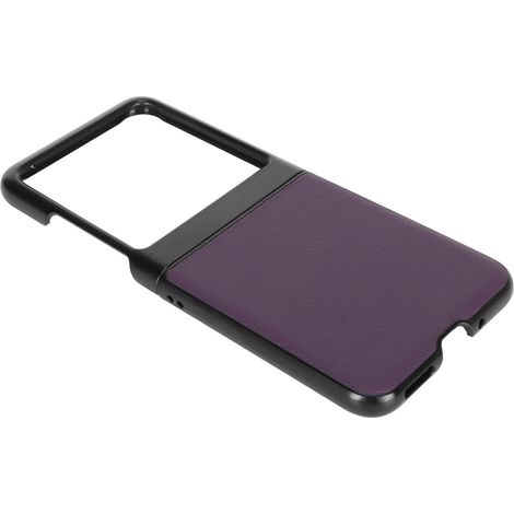 Étui à rabat en cuir violet pour Motorola Razr 40 Ultra : protection intégrale antichoc et anti-rayures. (1/5)