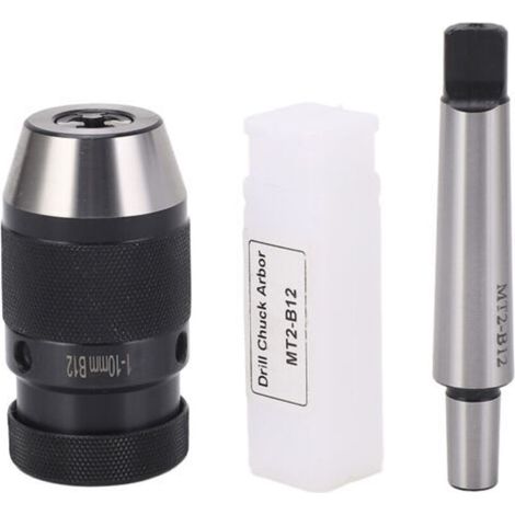 Mandrin de perçage 1 à 10 mm B12 à serrage automatique sans clé avec arbre MT2 (1/5)