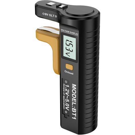 Testeur de piles numérique avec écran LCD, détecteur de capacité de pile bouton AA/AAA/C/D/9 V/1,5 V