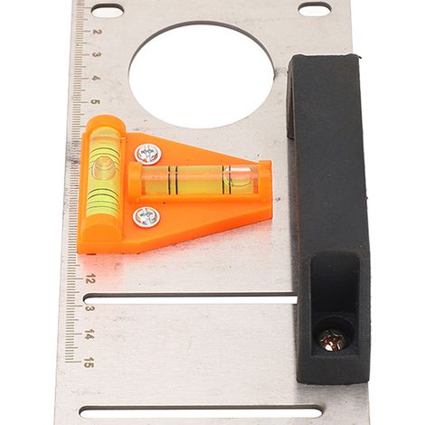 Boîte de base 118 en acier inoxydable, gabarit de marquage pour plombier, coffret de pose pour interrupteur, outil de traçage de niveau avec fente de positionnement (1/5)