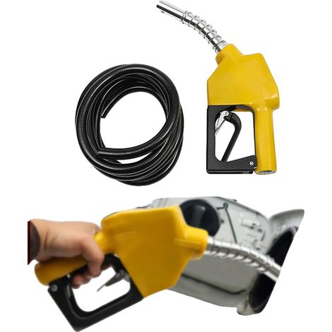 Goulotte de carburant, Acier inoxydable de haute qualité, Débit de 60 litres par minute, Taille standard, Mécanisme d'arrêt automatique, Compatibilité polyvalente avec les véhicules (1/5)