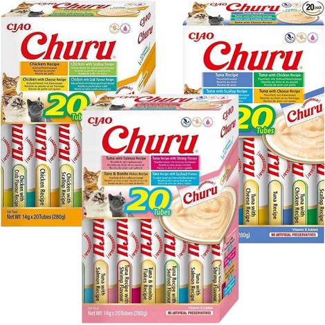 Nourriture humide pour chat INABA CHURU Délice MIX 60x14g (1/4)