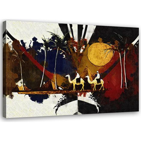 Quadro su tela, Paesaggio africano astratto - 120x80 (1/5)