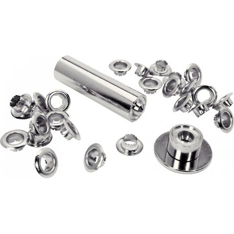 Ojal Fijacion Cuero 8Mm Con Botador Acero Rapid 25 Pz