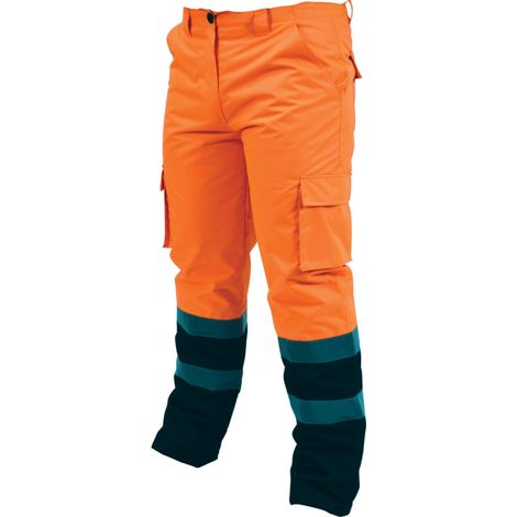 Pantalon haute visibilité, pantalon doublé à la taille, déperlant, taille L