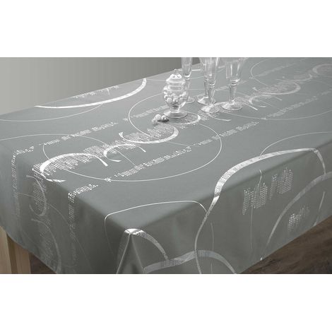Nappe brillante 150 x 300 cm – 100% polyester – Lavable en machine 30°C – Entretien facile pour repas festifs – Le Linge De Jules (1/2)
