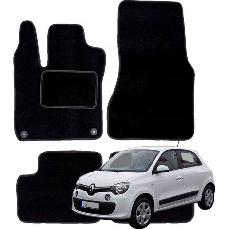 Velours-Fußmatten für Renault Twingo 3 III ab 2014, Scheibenwischer für Auto B