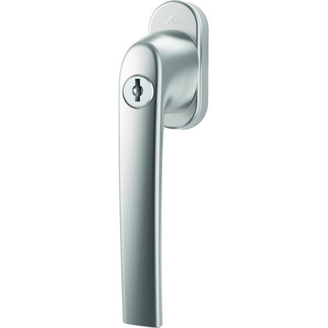 Poignée de fenêtre verrouillable 40 Nm Argent naturel avec vis Tige carrée 7 x 32 mm (1/3)