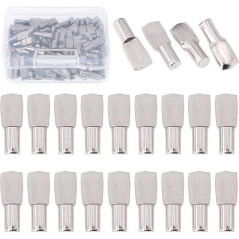 150pcs 5mm Spoon Shape Shelf Support Pegs Nickel Plated (1/5)