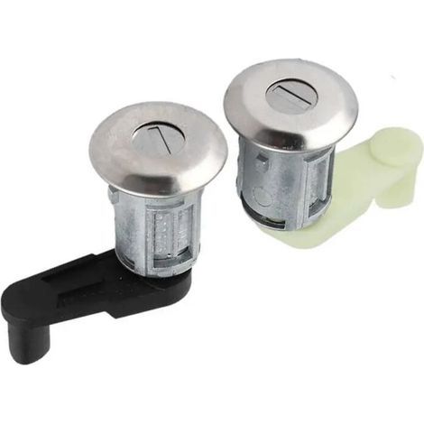 Lntyq Ensemble de cylindre de serrure de porte de voiture, 7701468981 paire de Kit de cylindre de serrure de porte avec clé adaptée pour Megane I Scenic I Clio II Thalia (1/5)