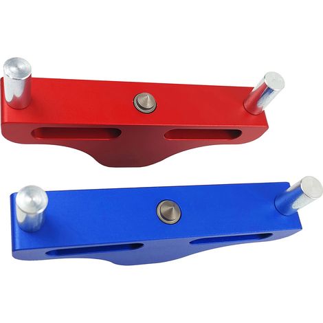 Herramienta de marcado central de aleación de aluminio de 95 mm para carpintería (roja). (1/3)