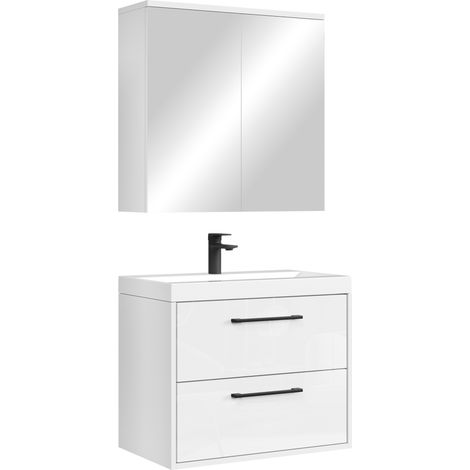 Set completo di mobili da bagno Florence 60 x 35 cm - Bianco lucido