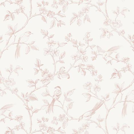 Papier Peint Autocollant Oiseaux Fleurs Rose Film Adhésif Meubles Vinyle Imperméable Film Pour Meubles 44Cm X 3 M Papier Pei[BI22] (1/5)