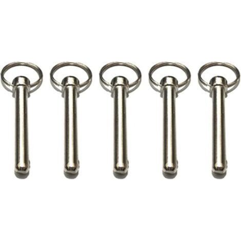 10pcs Goupilles à Dégagement Rapide Goupille de Verrouillage 8mm Avec Extrémité à Boule à Ressort Accessoires de Verrouillage, Matériel Marin, Broche Supérieure Bimini,Diamètre 8 Mm, Longueur Totale 7 (1/5)