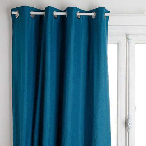 Rideau occultant Lua bleu canard 140x260cm - Atmosphera créateur d'intérieur (1/4)