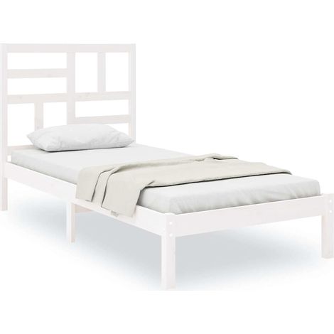 Maison Exclusive - Giroletto Bianco in Legno Massello 90x190 cm Single (1/5)
