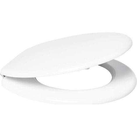 Sedile copri water wc in resina laccato bianco con cerniere in metallo