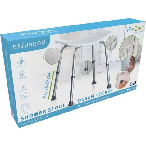 Vivamore siège de douche Blanc H57xl47xL51.5cm (1/5)