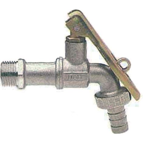 Rubinetto a sfera con maniglia a leva con portalucchetto art.144 - m 3/4 con portagomma f 3/4