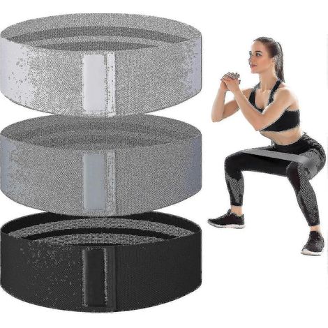 Rutschfeste, elastische Po-Bänder, 3-stufige Trainingsbänder, Sportband für Damen (1/5)