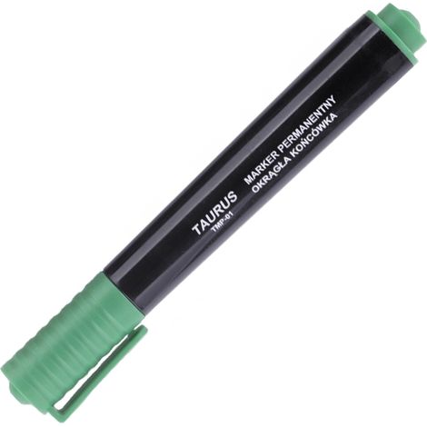 Rotulador permanente redondo verde Taurus - TMP-01