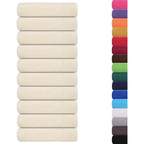 vidaXL Toallas de ducha FROGN 10 uds crema 70x140 cm 360 g/m²