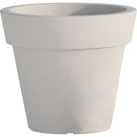 Vaso Cromia Gemma per piante decorazione tinta unita in resina "Made in Italy" -Ø 80 cm / Bronzo / Vaso e sottovaso (1/5)