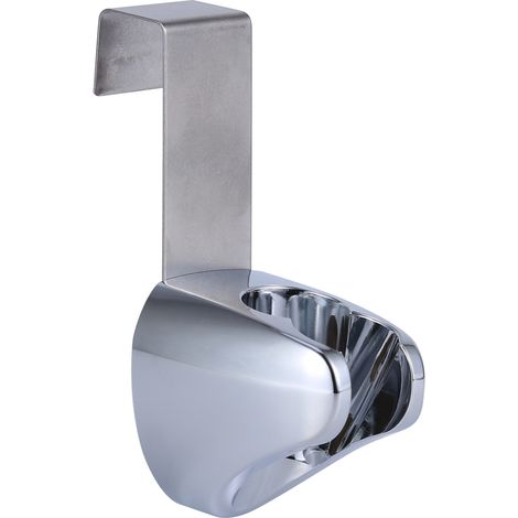 Support mural en acier inoxydable pour douchette WC bidet, crochet double position avec patère ABS