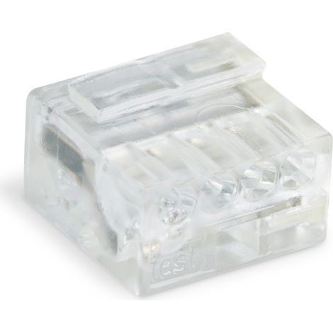 Connecteur rapide micro 4 x 0,6-0,8 mm² transparent 243-144 /paquet de 100 pièces/