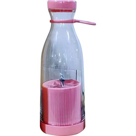 Mini-mixeur électrique portable 300 ml, 6 lames, 40 W, rechargeable, rose, gobelet mixeur compact (1/5)