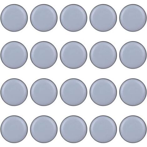 25mm Patin Chaise, 20 Pièces Patins Glisseurs, Patins Glisseurs pour Meubles, Patins en Téflon pour Chaise de Mobilier de Bureau de Maison (20mm Forme Ronde) (1/4)