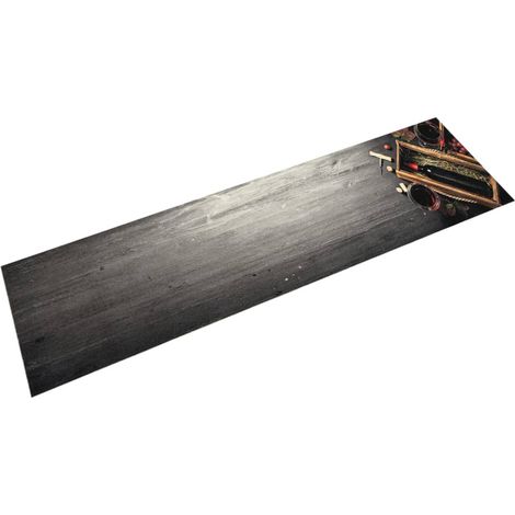 Küchenteppich Waschbar Weinflasche 60x300 cm Samt