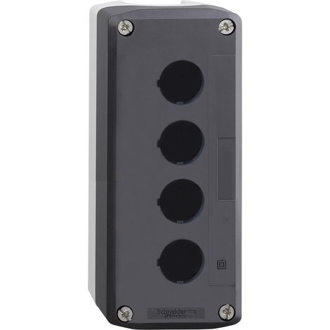 Schneider Electric XALD04 XALD04 Leergehäuse 4 Einbaustellen unbeschriftet Dunkelgrau, Hellgrau 1 S
