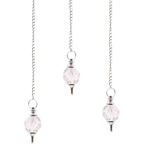 Facted Gemstone Pendulum - Rock Quartz