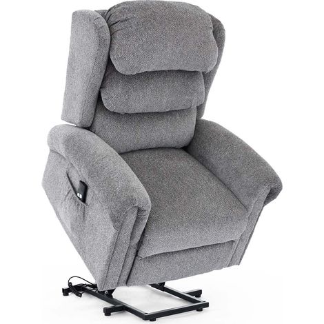 Belvoir Grey Fabric Single Motor Rise Recliner Chair (1/5)