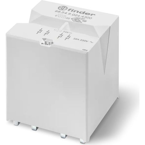 Relais de puissance 4NO 32A 24VDC montage CI EN IEC 62955 FINDER 685490244300PAS