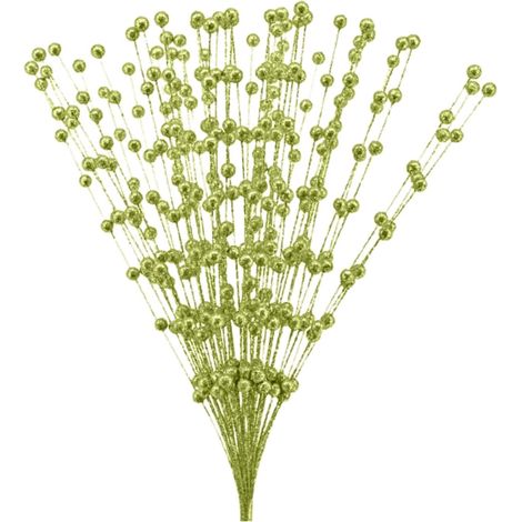 Rameaux De Baies - Décor De Noël En Paillettes - Pour Arbres De Noël Couronnes Et Décoration Intérieure - 43 Cm - Lot De 1 (1/5)