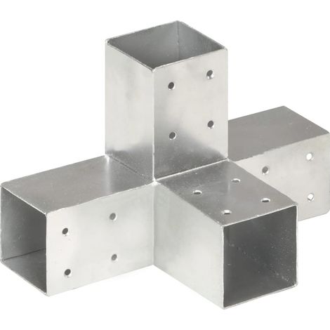 FIMEI Connecteur de poteau Forme en X Métal galvanisé 71x71 mm (1/5)