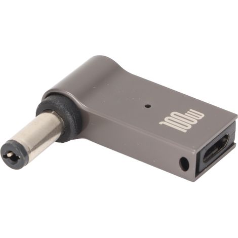 Adaptateur Secteur USB-C PD 100W vers DC 5.5x2.1mm en Aluminium pour PC Portable